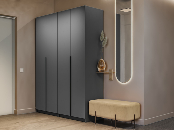 Распашной шкаф Локер 800+800 (Гармошка) с полками