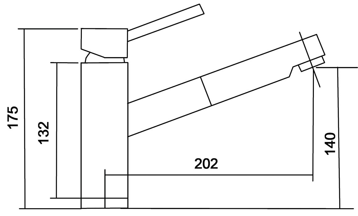 Смесители, Кухонный смеситель ЕМАР EC-3012 (выносной излив)