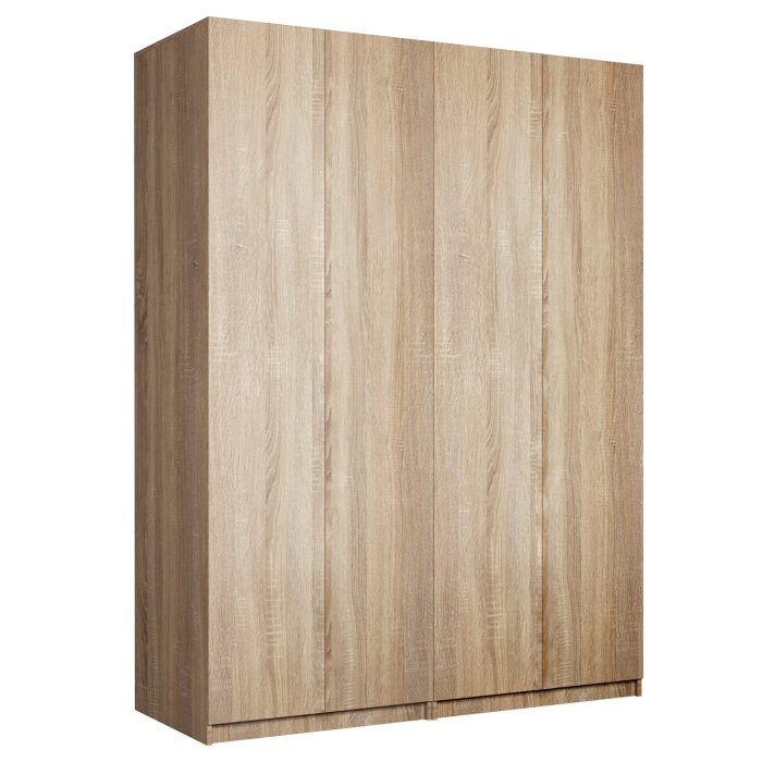 Шкафы распашные, Шкаф складной Е1 Локер ("Гармошка" с системой Push to Move/Левый162х52.5х220 см, с модулем