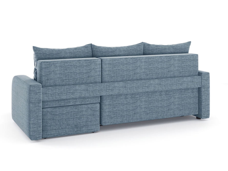 Диваны угловые в гостиную, Диван-кровать угловой Мини Люкс трехсекционная еврокнижка, рогожка