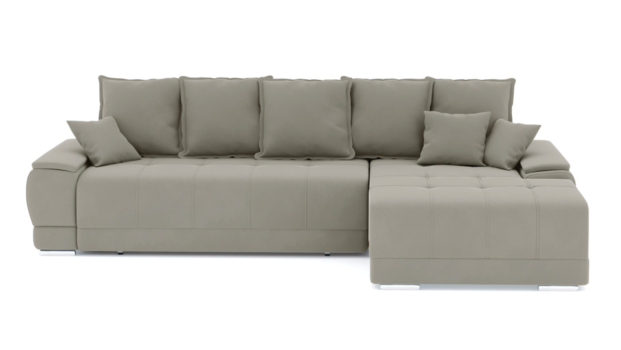 Гостиная, Диван-кровать угловой Нордвикс ПБ, велюр