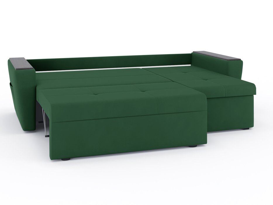 Диваны угловые в гостиную, Диван-кровать угловой Дубай Майами еврокнижка трехсекционная, велюр