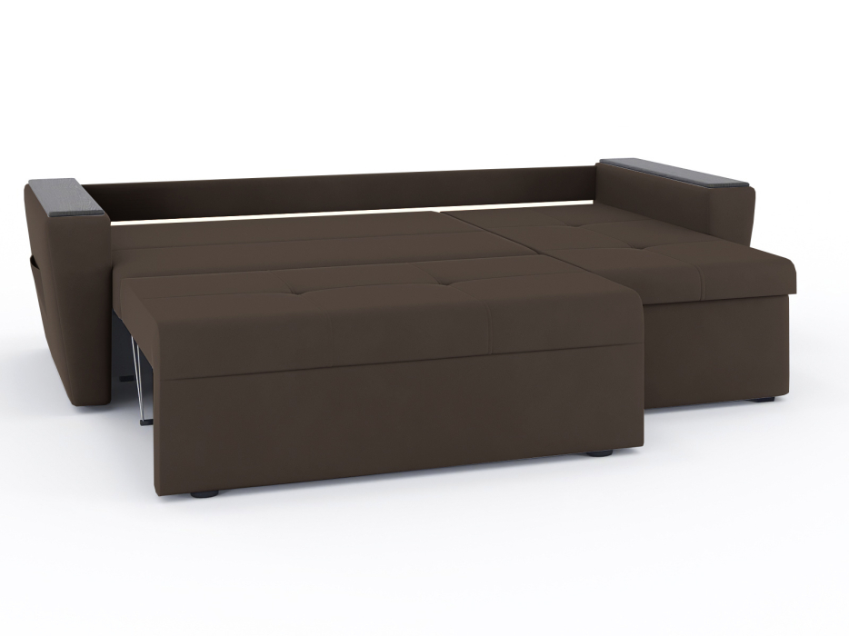 Диваны угловые в гостиную, Диван-кровать угловой Дубай Майами еврокнижка трехсекционная, велюр