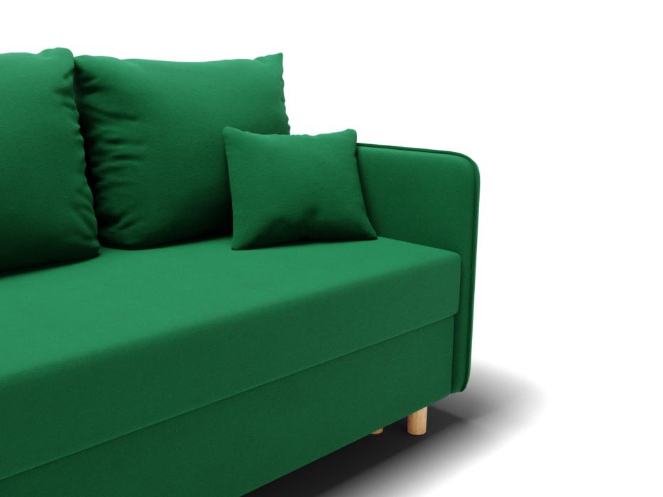 Диваны кровати со спальным местом, Прямой диван Санти,еврокнижка,велюр