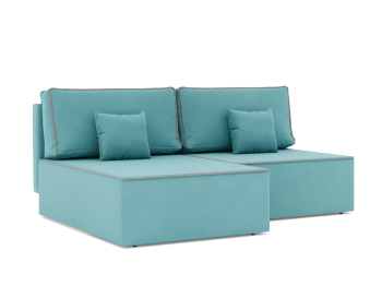 Диван-кровать угловой еврокнижка Блюм Некст, велюр