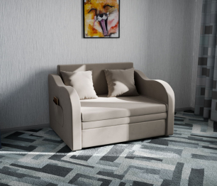 Детский прямой диван Бали,выкатной,велюр