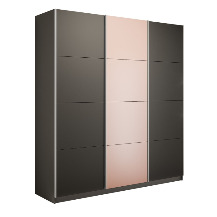 Шкафы-купе 3-х дверные, Шкаф-купе Эста 3-х дверный ДСП/Стекла пудра/Доводчик 240х66х240