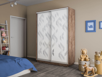 Шкаф-купе Экспресс 2-х дверный Фотопечать Ленты Стекла 140х60х220