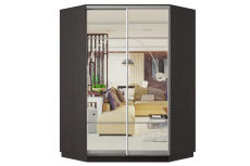 Угловые шкафы, Шкаф-купе Премьер Лайт 71 угловой (11;11) двухдверный