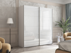 Шкафы-купе 2-х дверные, Шкаф-купе Эста Стекло белое+Стекло белое 200х66х240