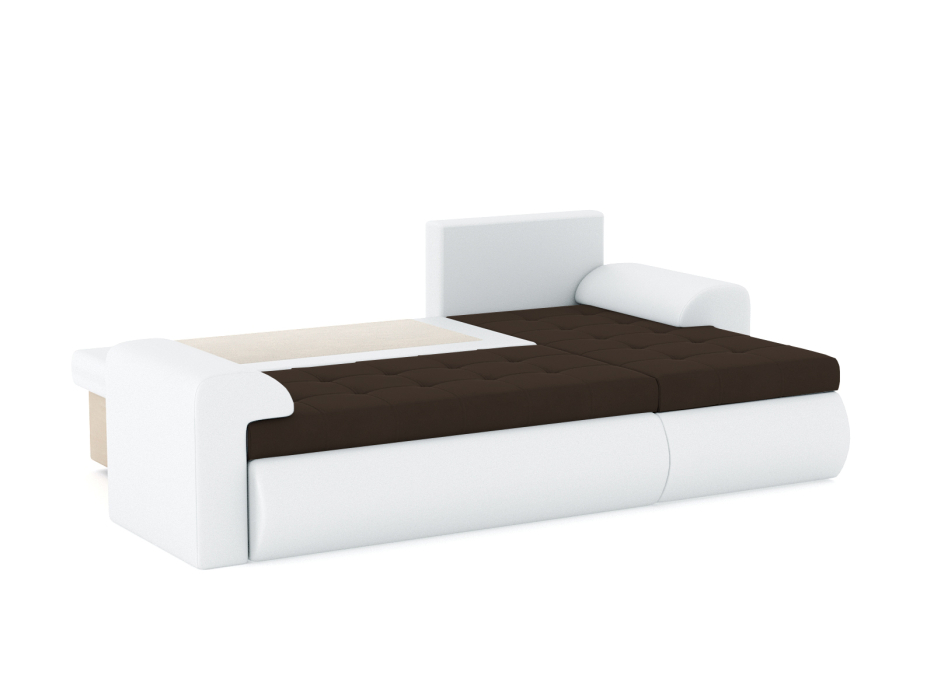 Диваны угловые в гостиную, Диван-кровать угловой Кормак с подлокотниками, велюр+кож.зам.