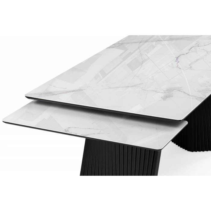 Обеденные столы, Стеклянный стол Вейв 140(200)х80