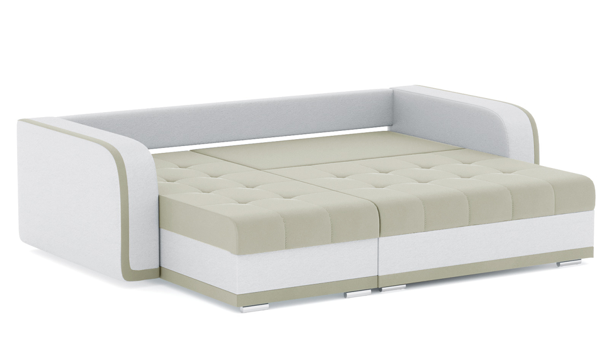 Диваны угловые в гостиную, Диван-кровать угловой Генри еврокнижка, велюр+кож.зам