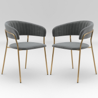 Стулья, Комплект стульев Whispered Fusion, золотой (Комплект 2 шт)