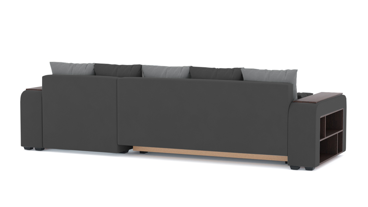 Диваны угловые в гостиную, Диван-кровать угловой Дубай еврокнижка, велюр