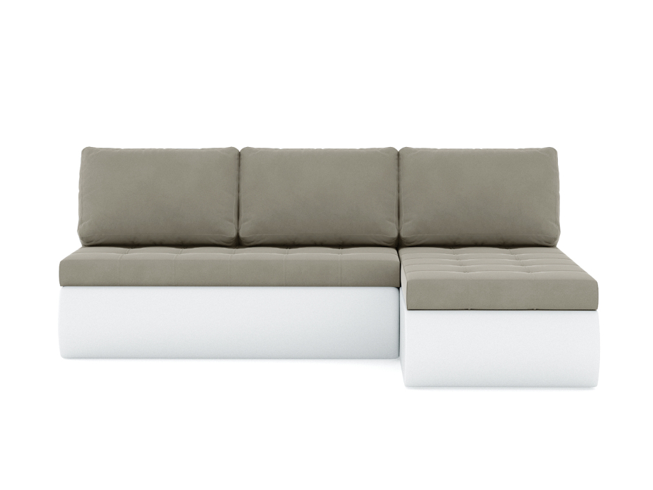 Диваны угловые в гостиную, Диван-кровать угловой Кормак без подлокотников, велюр /кож.зам