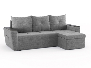 Диван-кровать угловой Дубай Майами еврокнижка трехсекционная, рогожка