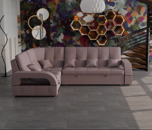 Модульный диван Майами-3,микровелюр,антивандальная и водостойкая ткань,венеция