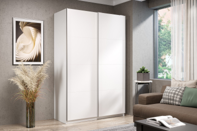 Шкаф-купе Smart 1624 2х дверный (фасады ЛДСП) профиль серебро