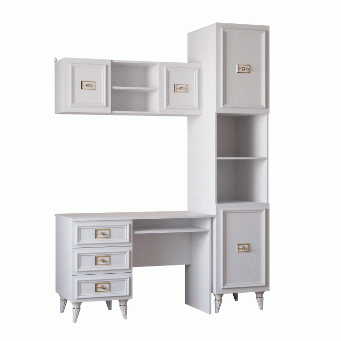 Шкафы пеналы, Шкаф пенал Валенсия золото 45х60х220 см