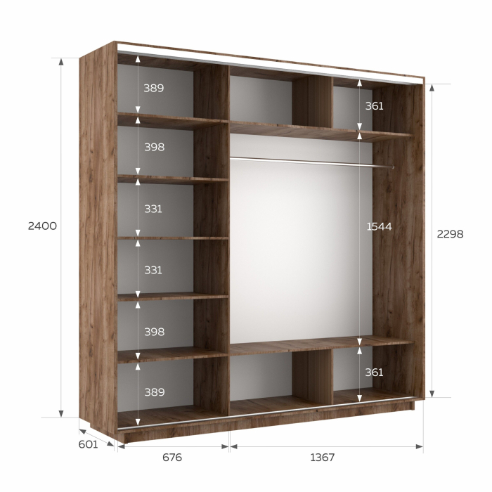 Шкафы-купе 3-х дверные, Шкаф-купе Экспресс 3-х дверный Фотопечать Шелк Стекла 210х60х240