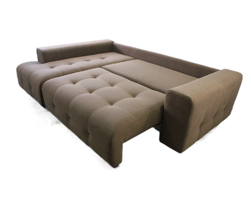 Диваны угловые в гостиную, Угловой диван Бруно с оттоманкой слева, велюр