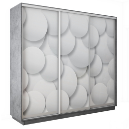 Шкаф-купе Экспресс 3-х дверный Фотопечать Шары Стекла 210х45х220