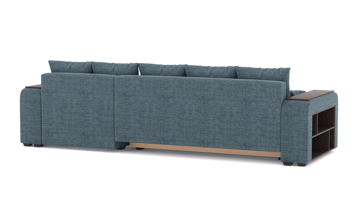 Диваны угловые в гостиную, Диван-кровать угловой Дубай еврокнижка, рогожка