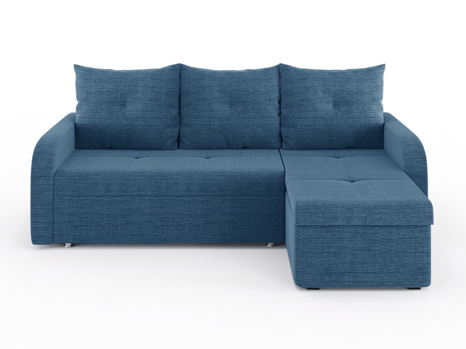 Диваны угловые в гостиную, Диван-кровать угловой Мини Люкс трехсекционная еврокнижка, рогожка Люкс