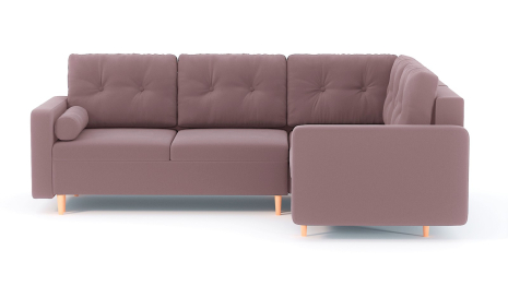 Диван-кровать угловой еврокнижка-пантограф Белфаст модульный, велюр