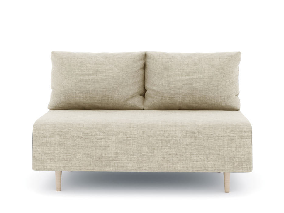 Дизайнерские диваны для гостиной, Диван прямой нераскладной Милли мини 2-х  местный без подлокотников, рогожка Люкс