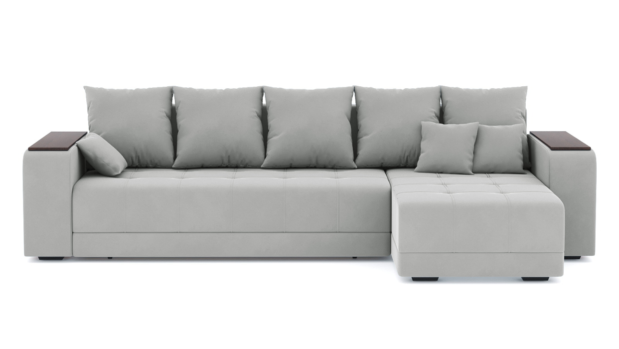 Диваны угловые в гостиную, Диван-кровать угловой Дубай еврокнижка, велюр