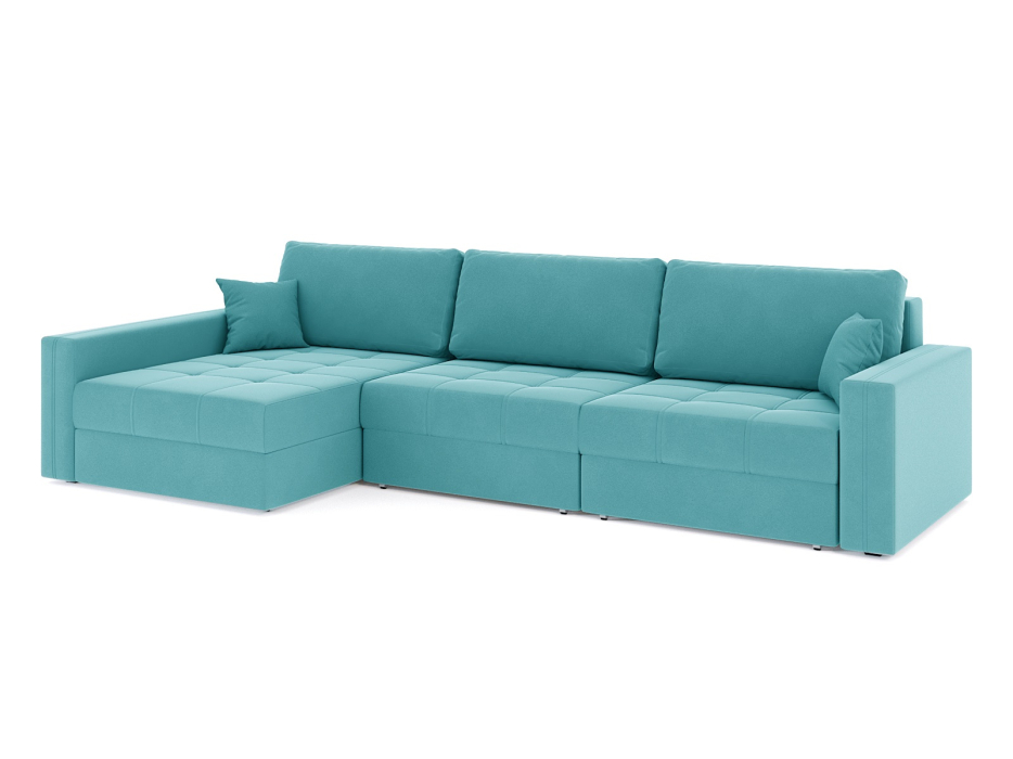 Диваны угловые в гостиную, Диван-кровать угловой Брест 3 секции еврокнижка, велюр