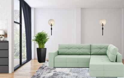 Диван-кровать угловой Леос НПБ, велюр