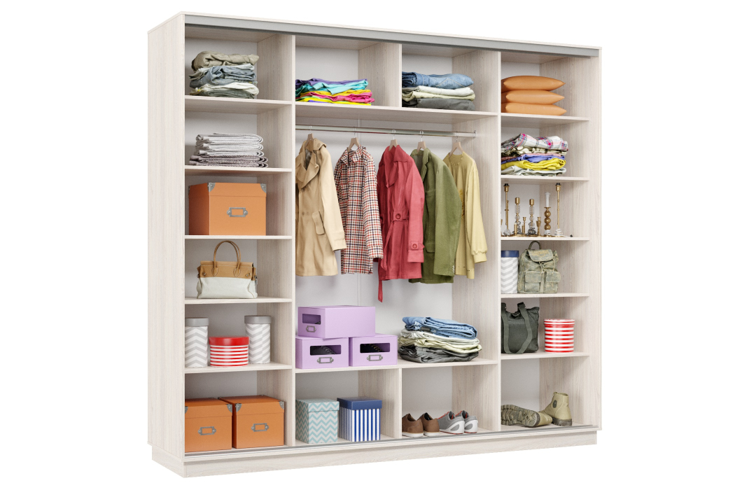 Шкафы-купе 3-х дверные, Шкаф-купе Премьер Лайт 58 (11;11;11) трехдверный