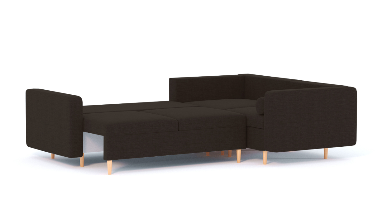 Диваны угловые в гостиную, Диван-кровать угловой еврокнижка-пантограф Белфаст модульный, рогожка