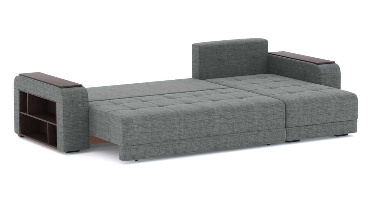 Диваны угловые в гостиную, Диван-кровать угловой Дубай еврокнижка, рогожка