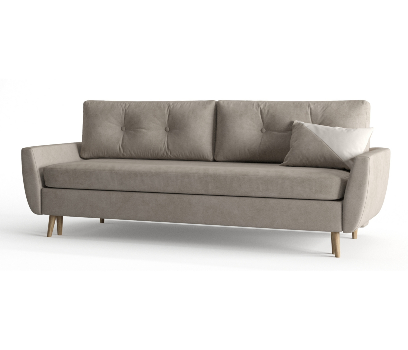 Диваны с ящиком для белья, Диван-кровать Норфолк, независимый пружинный блок, велюр