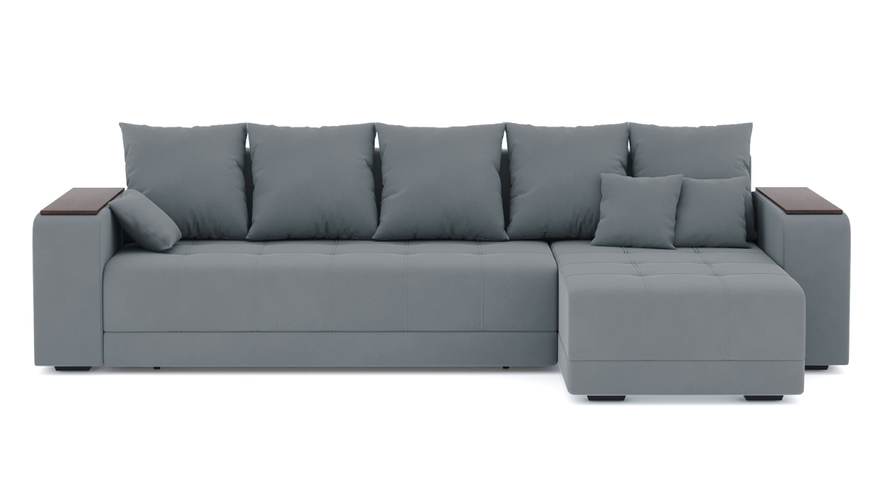 Диваны угловые в гостиную, Диван-кровать угловой Дубай еврокнижка, велюр