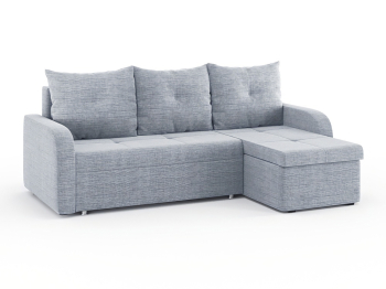 Диван-кровать угловой Мини Люкс трехсекционная еврокнижка, рогожка Люкс