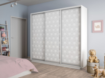 Шкаф-купе Экспресс 3-х дверный Фотопечать Калейдоскоп Стекла 210х60х240