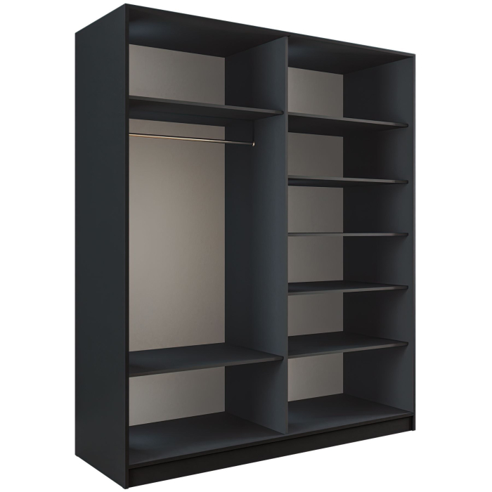 Шкафы-купе 2-х дверные, Шкаф-купе Эста 2-х дверный ДСП/Стекла пудра/Доводчик 200х66х240