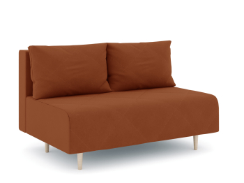 Диван прямой нераскладной Милли мини 2-х  местный без подлокотников, велюр