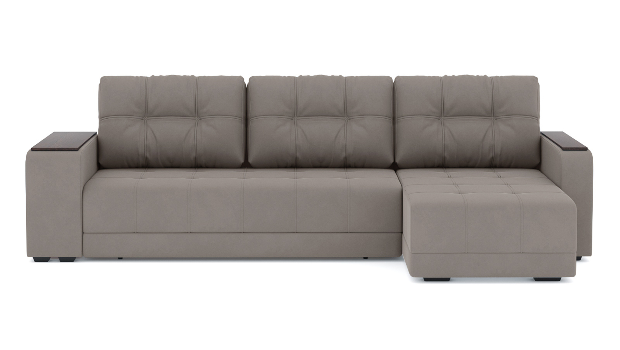 Диваны угловые в гостиную, Диван-кровать угловой Милан ПБ еврокнижка, велюр