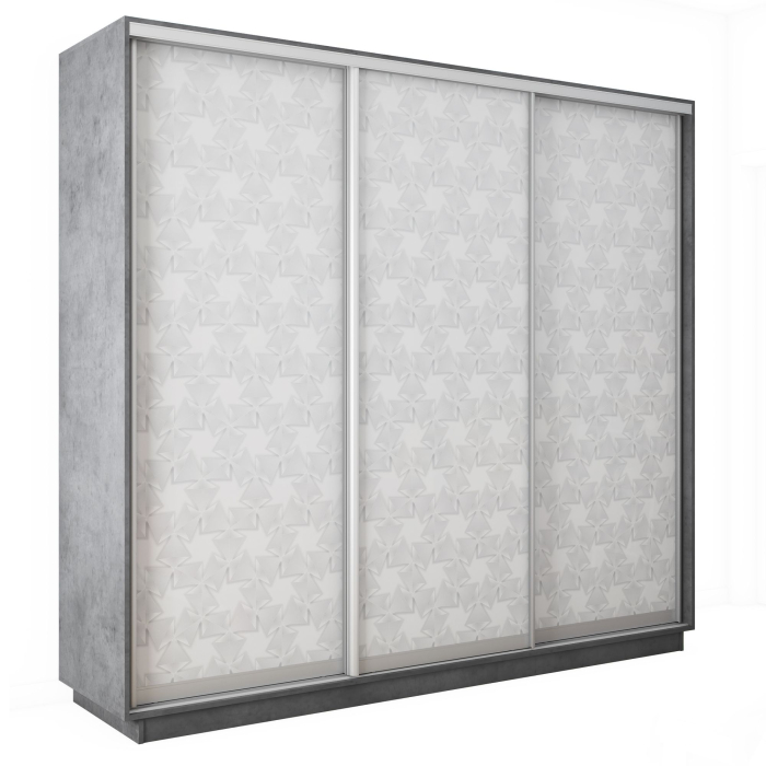 Шкафы-купе 3-х дверные, Шкаф-купе Экспресс 3-х дверный Фотопечать Калейдоскоп Стекла 180х60х240