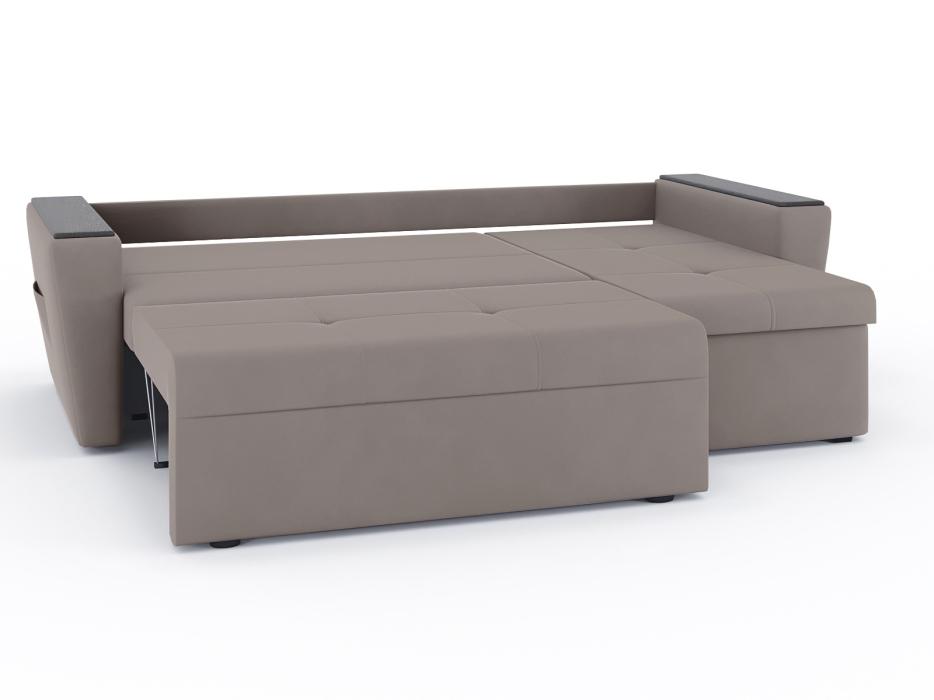 Диваны угловые в гостиную, Диван-кровать угловой Дубай Майами еврокнижка трехсекционная, велюр