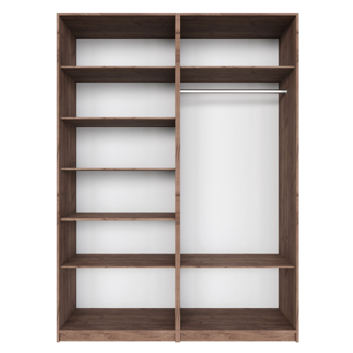 Шкафы распашные, Распашной шкаф Локер 800+800 (Гармошка с системой Push to Move/Левый) с полками слева