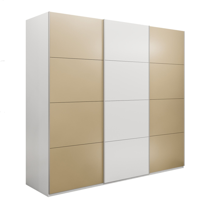 Шкафы-купе 3-х дверные, Шкаф-купе Эста 3-х дверный ДСП/Стекла фисташка/Доводчик 270х66х240