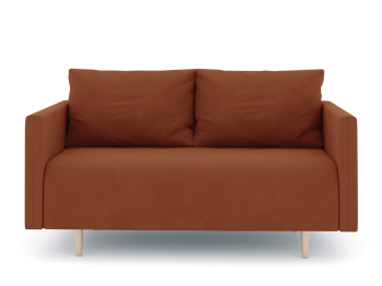 Диван прямой нераскладной Милли мини 2-х  местный с подлокотниками, велюр