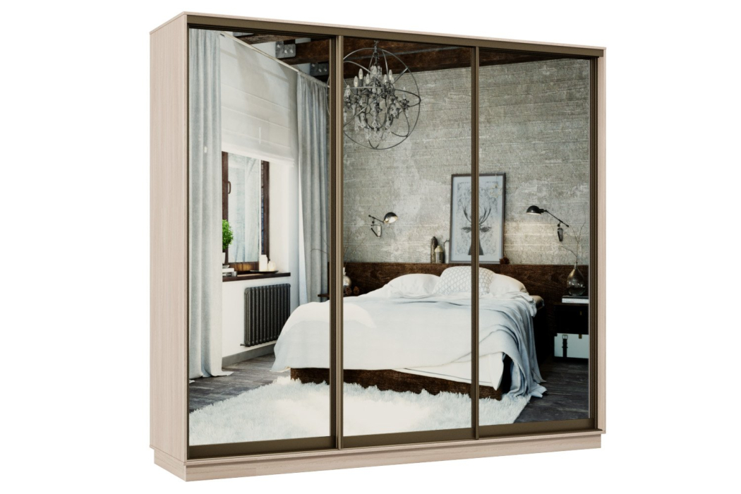 Шкафы-купе, Шкаф-купе Премьер 60 ясень шимо светлый